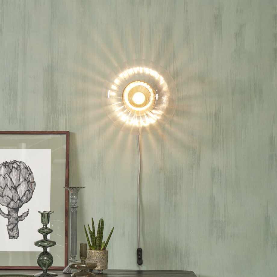 its about RoMi Wandlamp 'Brussels' Glas, 28cm, kleur Goud afbeelding 1
