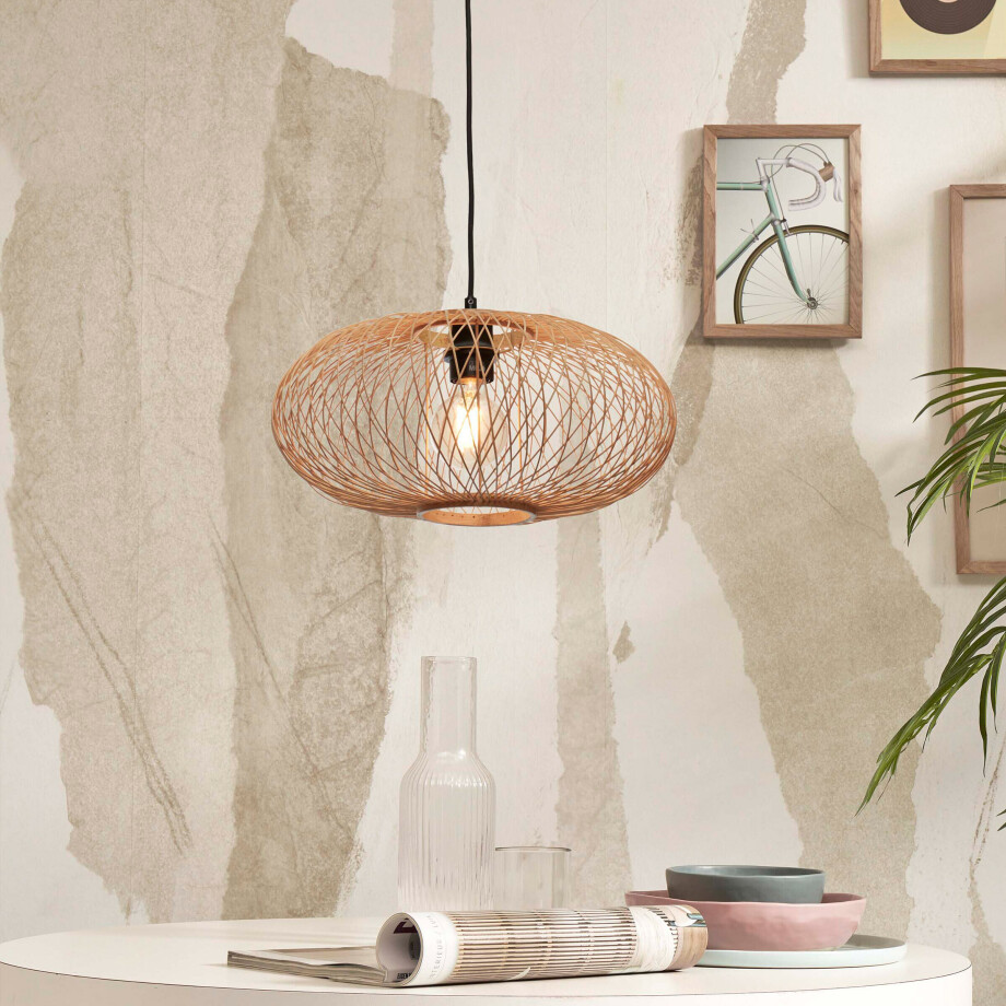 GOOD&MOJO Hanglamp 'Cango' Bamboe, 40cm, kleur Naturel GOOD&MOJO Hanglamp 'Cango' Bamboe, 40cm, kleur Naturel afbeelding 1