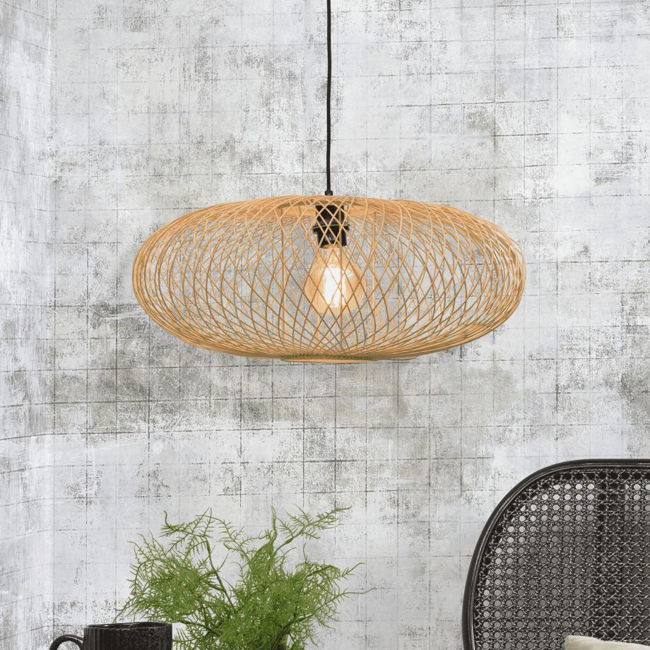 GOOD&MOJO Hanglamp 'Cango' Bamboe, 60cm, kleur Naturel GOOD&MOJO Hanglamp 'Cango' Bamboe, 60cm, kleur Naturel afbeelding 1