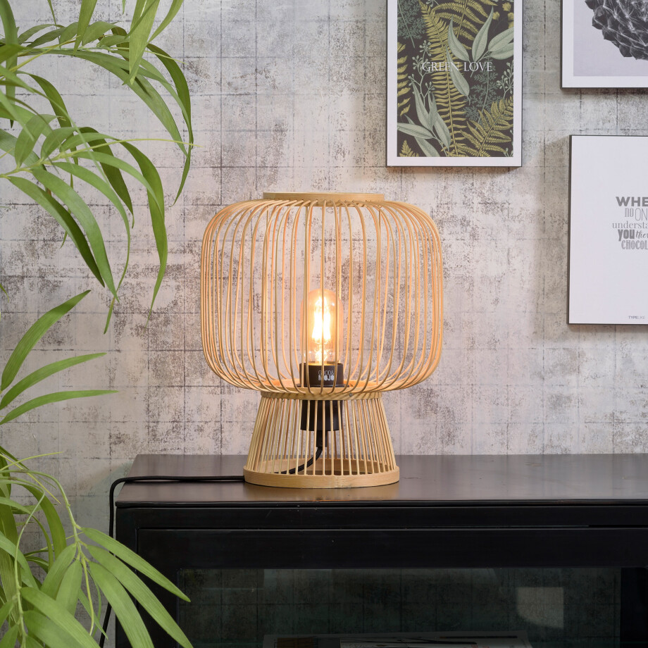 GOOD&MOJO Tafellamp 'Cango' 30cm, Bamboe, kleur Naturel afbeelding 1