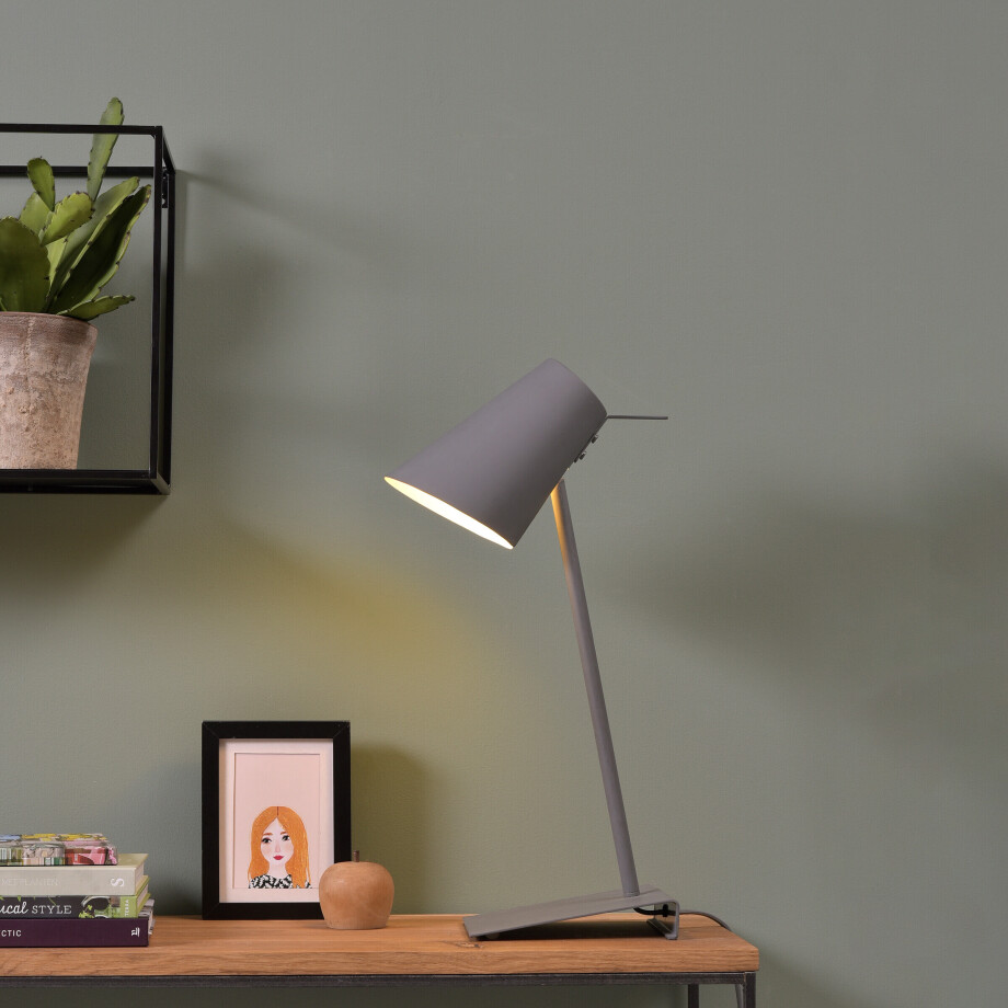 its about RoMi Tafellamp 'Cardiff' 54cm, kleur Grijs afbeelding 1