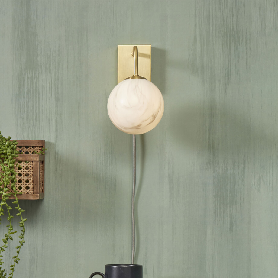 its about RoMi Wandlamp 'Carrara' Marmerprint, kleur Goud afbeelding 1