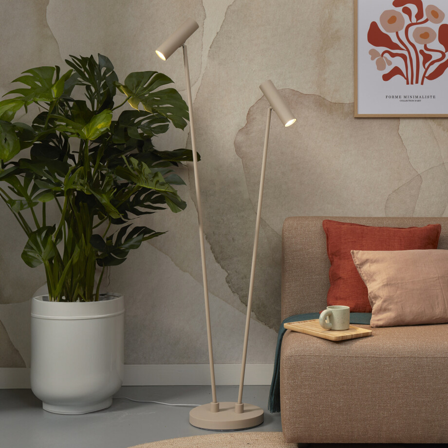 its about RoMi Vloerlamp 'Havana' 2-lamps, kleur Zand afbeelding 1