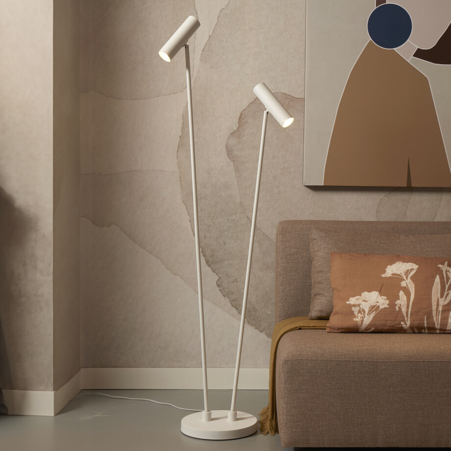 its about RoMi Vloerlamp 'Havana' 2-lamps, kleur Wit its about RoMi Vloerlamp 'Havana' 2-lamps, kleur Wit afbeelding 1