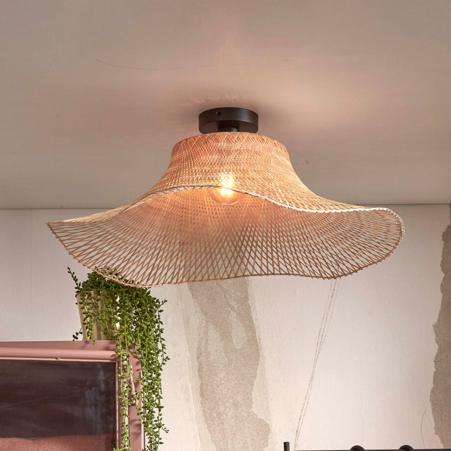 GOOD&MOJO Plafondlamp 'Ibiza' Bamboe, 65cm, kleur Naturel GOOD&MOJO Plafondlamp 'Ibiza' Bamboe, 65cm, kleur Naturel afbeelding 1