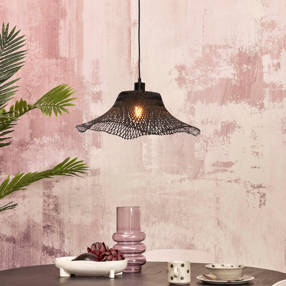 GOOD&MOJO Hanglamp 'Ibiza' Bamboe, 50cm, kleur Zwart GOOD&MOJO Hanglamp 'Ibiza' Bamboe, 50cm, kleur Zwart afbeelding 1