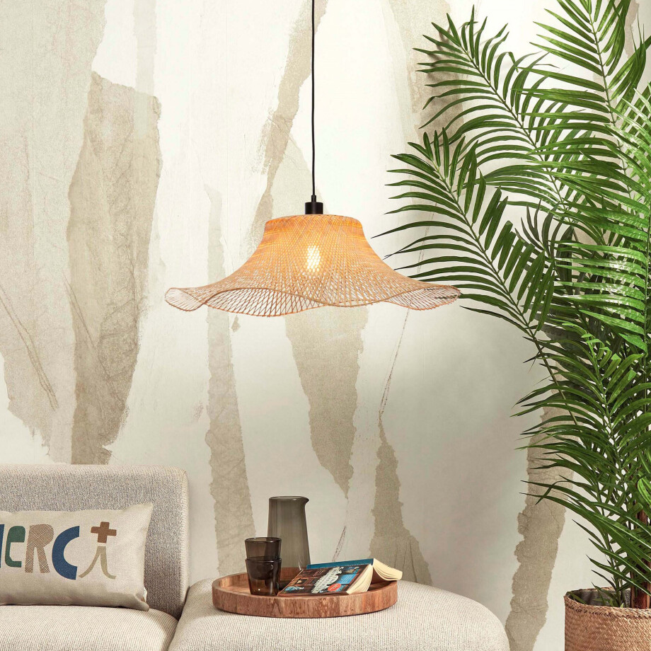 GOOD&MOJO Hanglamp 'Ibiza' Bamboe, 65cm, kleur Naturel afbeelding 1