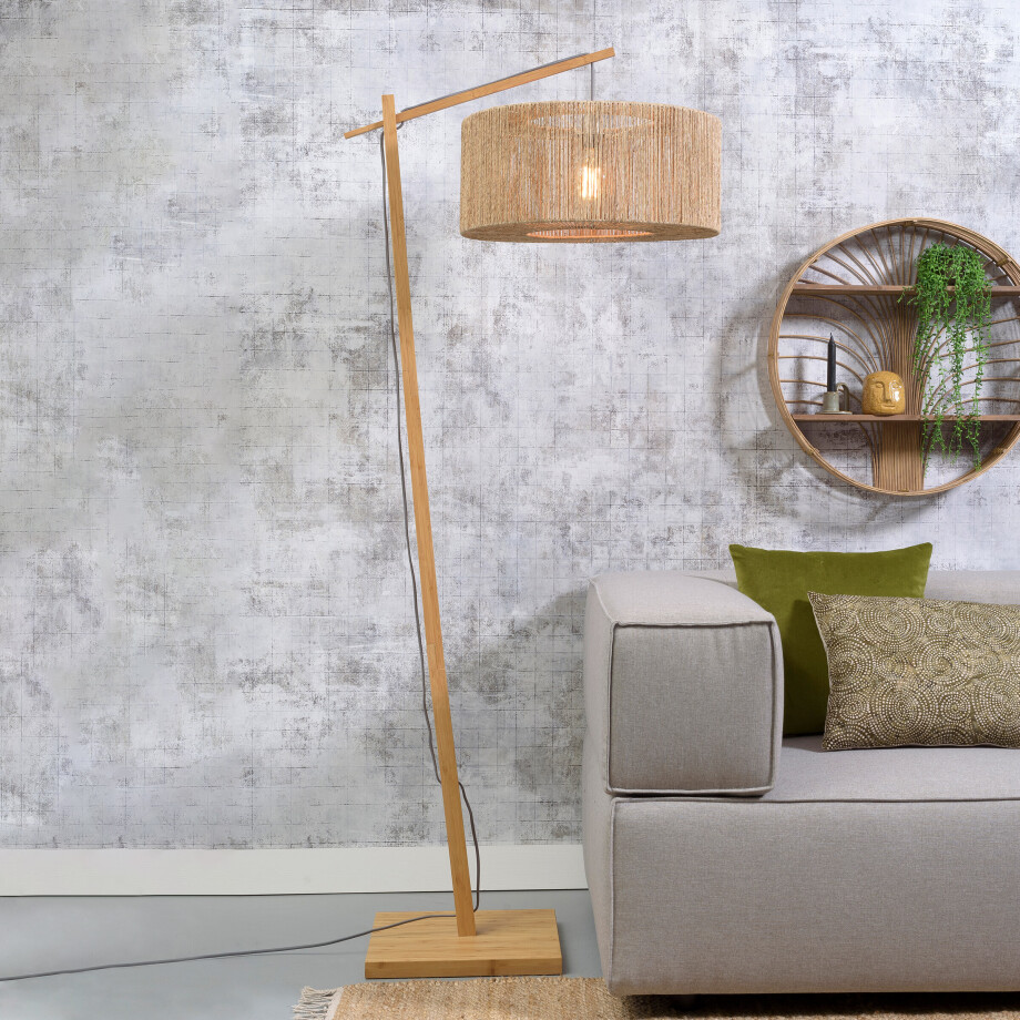 GOOD&MOJO Vloerlamp 'Iguazu' Small, Jute, kleur Naturel afbeelding 1