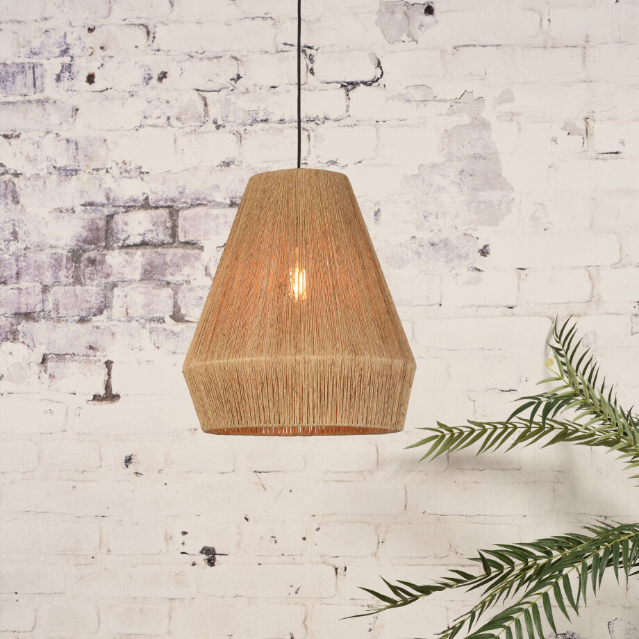 GOOD&MOJO Hanglamp 'Iguazu' 40cm, Jute, kleur Naturel afbeelding 1