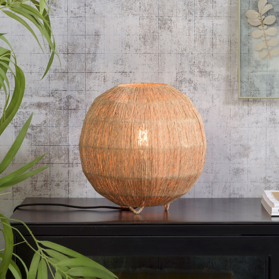 GOOD&MOJO Tafellamp 'Iguazu' Small, Jute, kleur Naturel afbeelding 1
