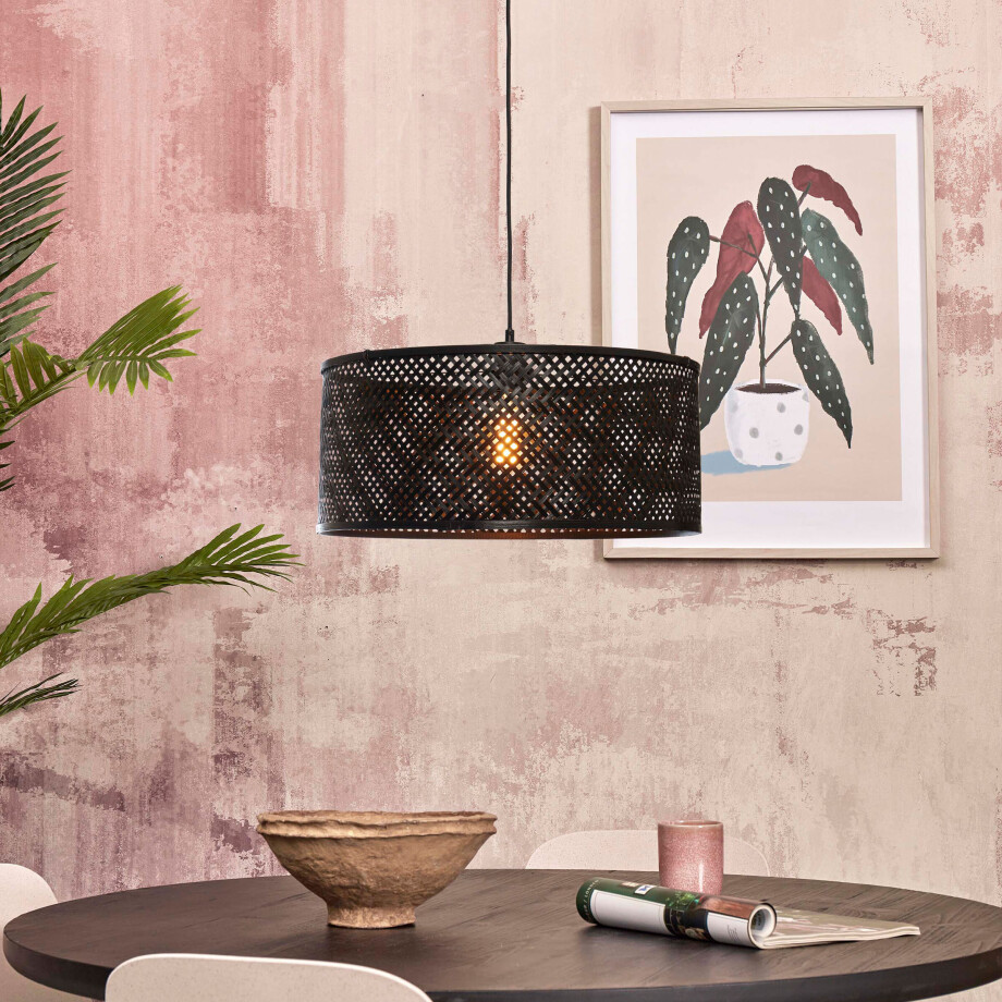 GOOD&MOJO Hanglamp 'Java' Bamboe, 50cm, kleur Zwart GOOD&MOJO Hanglamp 'Java' Bamboe, 50cm, kleur Zwart afbeelding 1