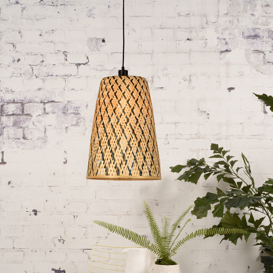 GOOD&MOJO Hanglamp 'Kalimantan' 48cm, Bamboe, kleur Naturel afbeelding 1
