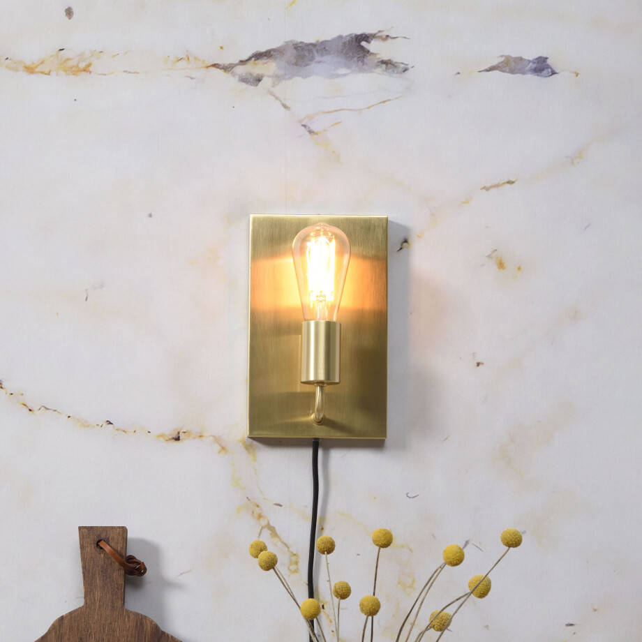 its about RoMi Wandlamp 'Madrid' 25cm, kleur Goud afbeelding 1