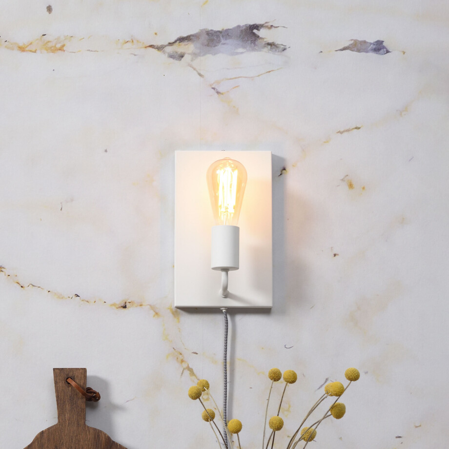 its about RoMi Wandlamp 'Madrid' 25cm, kleur Wit its about RoMi Wandlamp 'Madrid' 25cm, kleur Wit afbeelding 1