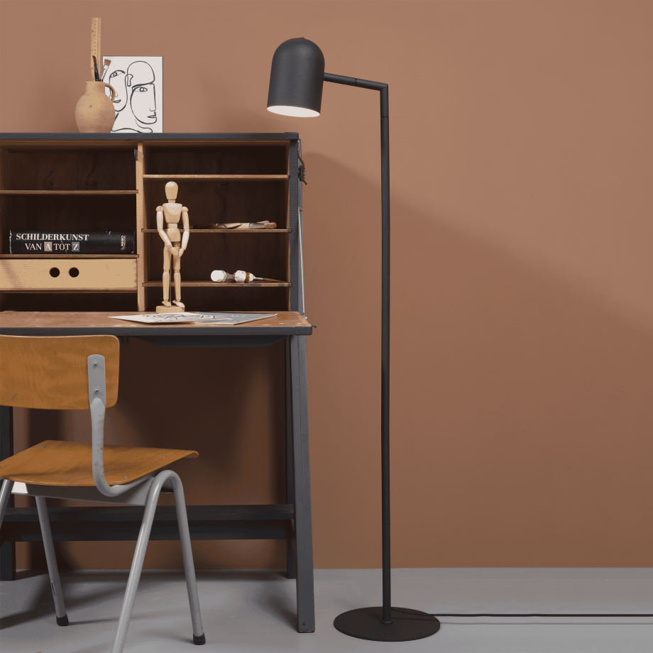 its about RoMi Vloerlamp 'Marseille' 141cm, kleur Zwart afbeelding 1
