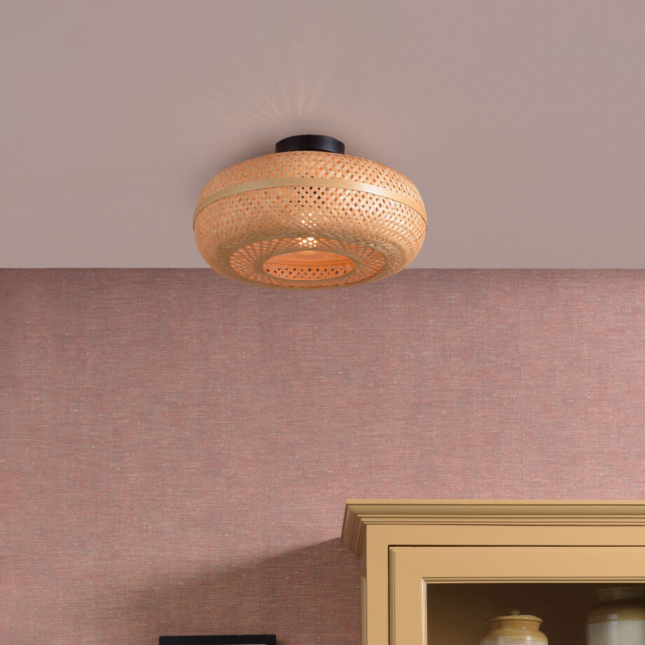 GOOD&MOJO Plafondlamp 'Palawan' Small, Bamboe, kleur Naturel afbeelding 1