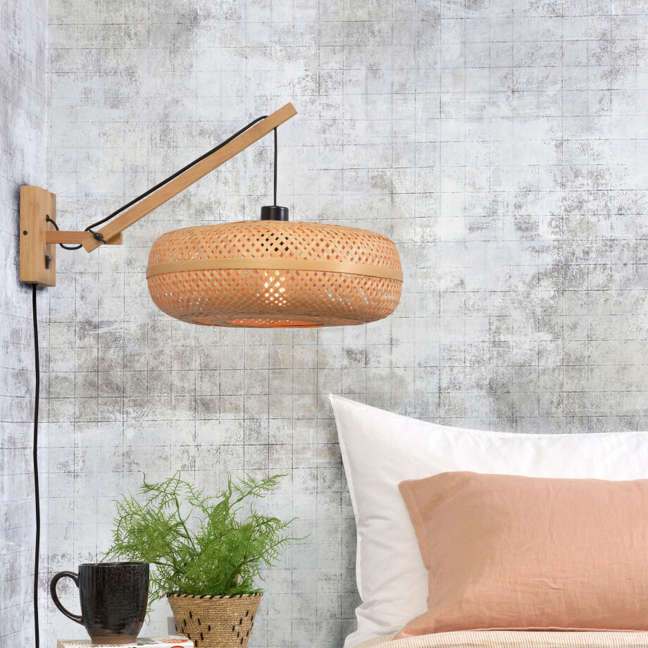 GOOD&MOJO Wandlamp 'Palawan' Small, Bamboe, kleur Naturel afbeelding 1