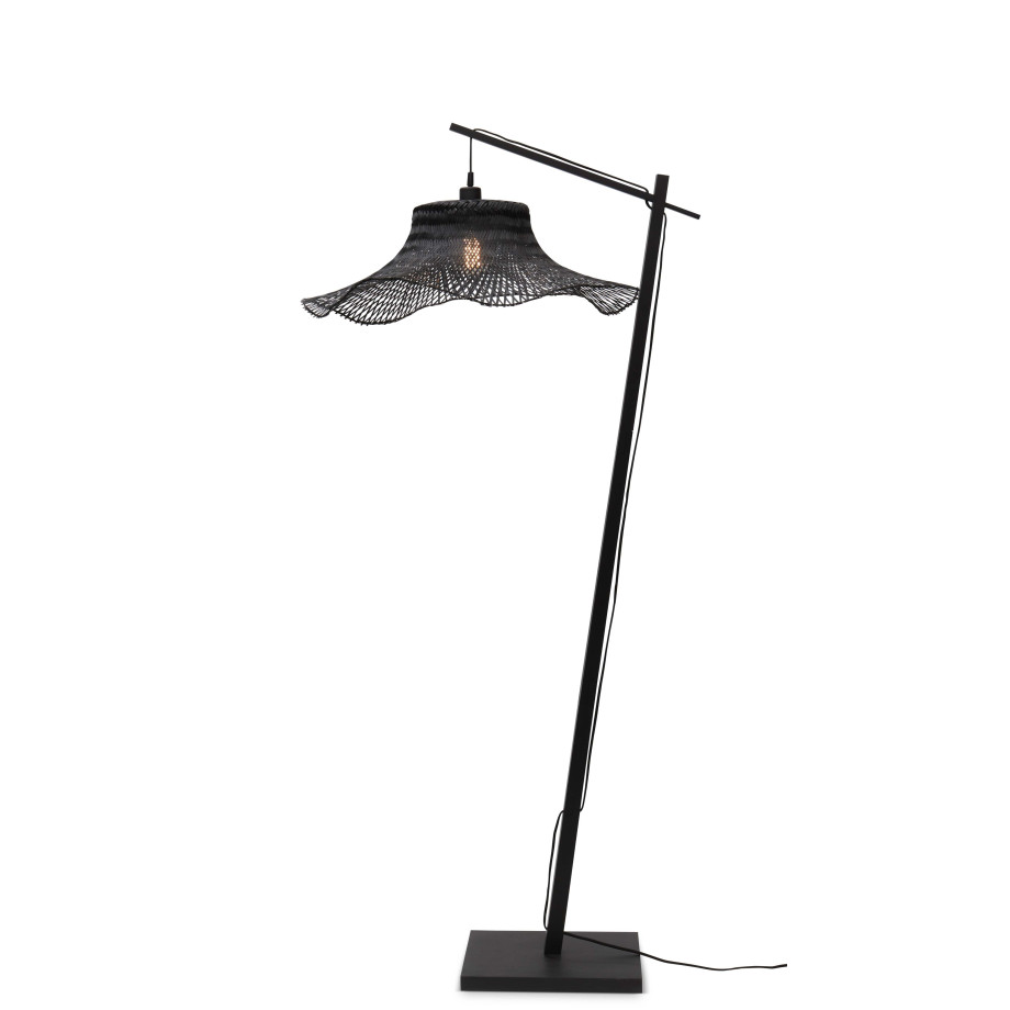 GOOD&MOJO Vloerlamp 'Ibiza' Bamboe, 176cm, kleur Zwart afbeelding 1