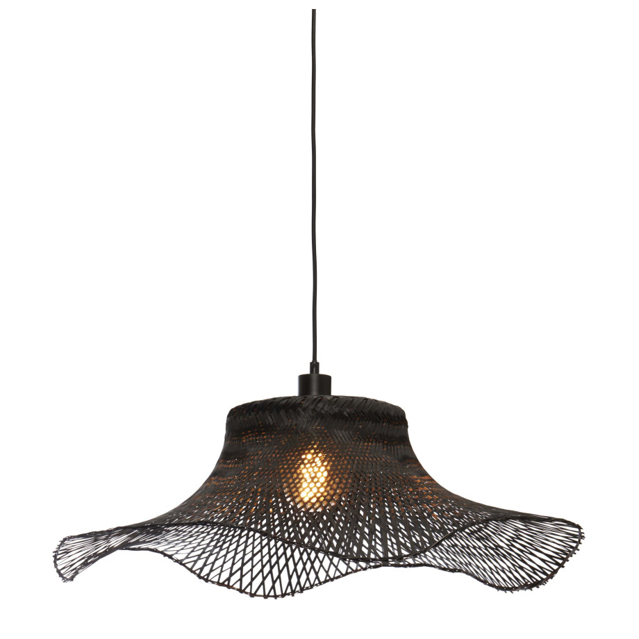 GOOD&MOJO Hanglamp 'Ibiza' Bamboe, 65cm, kleur Zwart afbeelding 1