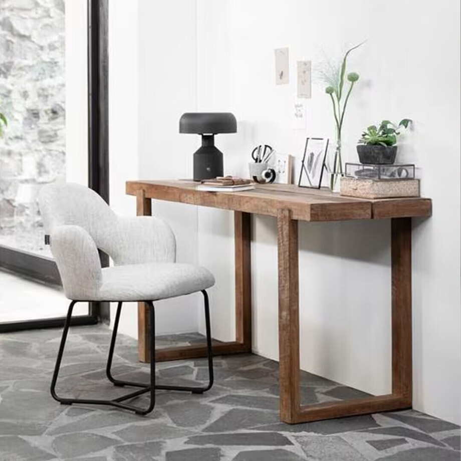DTP Home Sidetable / Bureau 'Icon' Teakhout, 150 x 50cm DTP Home Sidetable / Bureau 'Icon' Teakhout, 150 x 50cm afbeelding 1