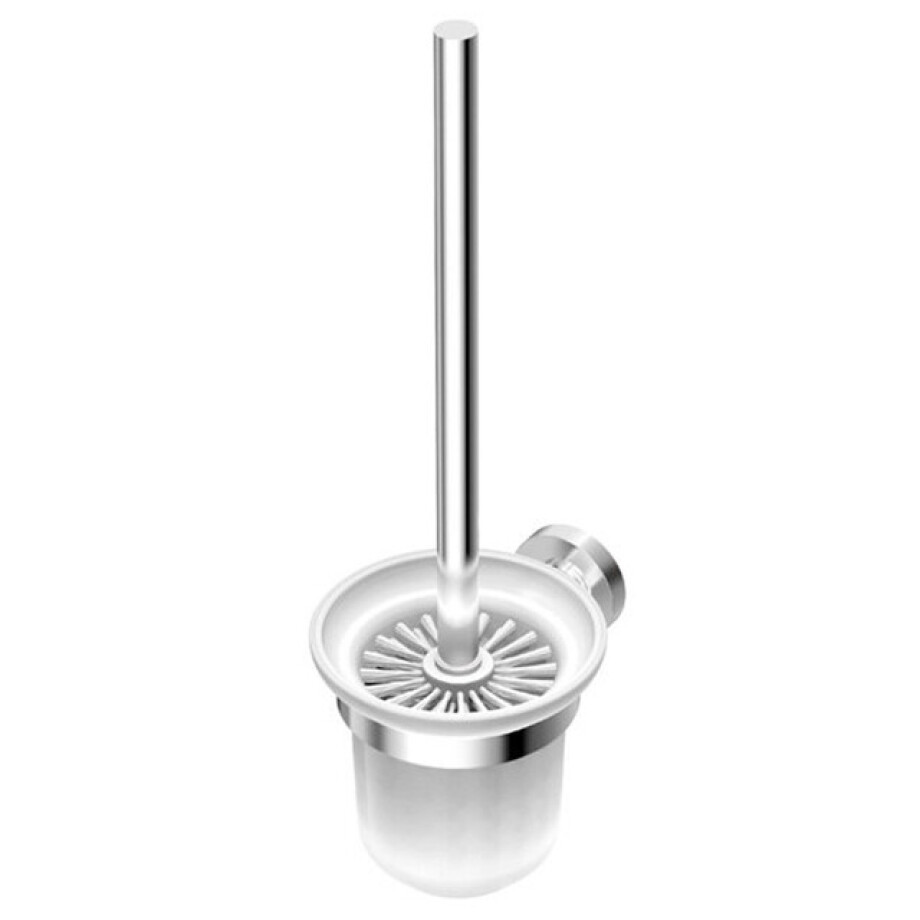 Ideal Standard Iom closetborstelgarnituur wandmodel met glazen kom mat chroom a9119aa afbeelding 1