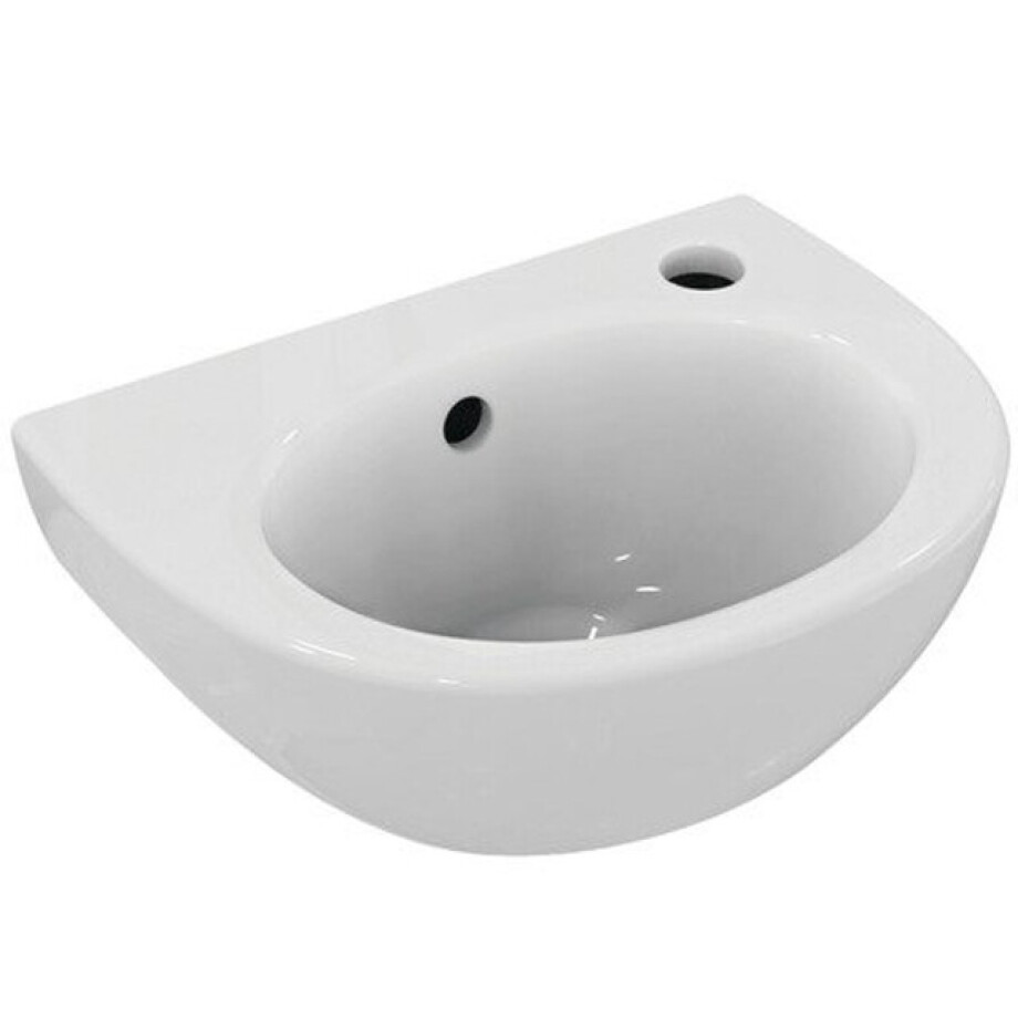 Ideal Standard Simplicity handwasbakje 350x260x160 mm wandmontage porselein wit met kraangat rechts E871601 afbeelding 1