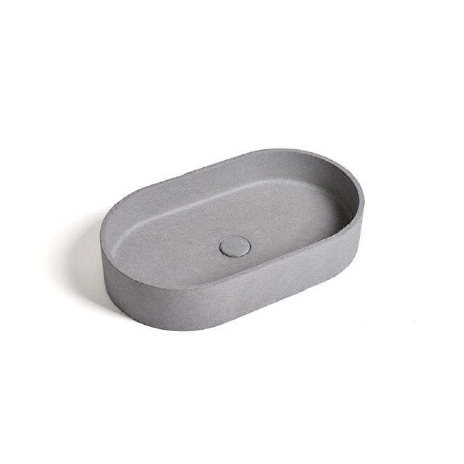 Ideavit Form Waskom 60x35x12cm Beton ovaal Grey 290292-B1 afbeelding 1