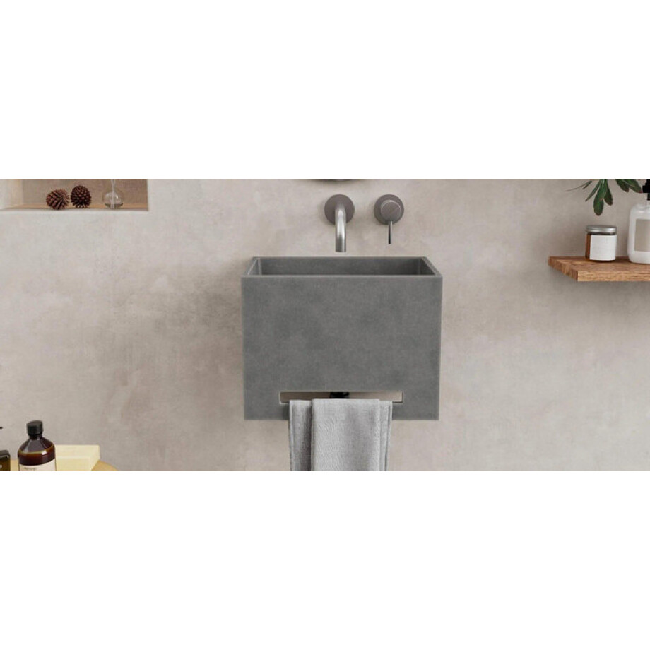 Ideavit IdeaWall fontein- 40x25x30cm - beton - handdoekhouder - antraciet IDEA.WALL-D5 Ideavit IdeaWall fontein- 40x25x30cm - beton - handdoekhouder - antraciet IDEA.WALL-D5 afbeelding 1
