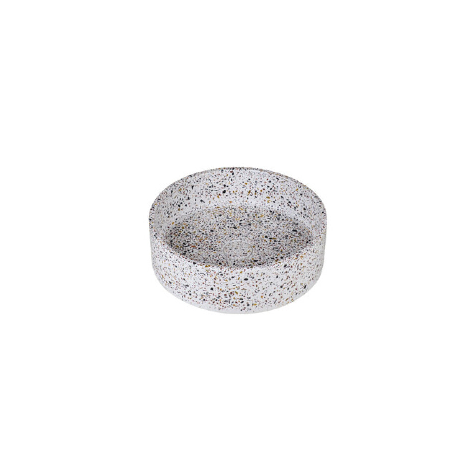 Ideavit Ora Waskom 39x12cm rond concrete beton wit Terrazzo 290296-E5 Ideavit Ora Waskom 39x12cm rond concrete beton wit Terrazzo 290296-E5 afbeelding 1