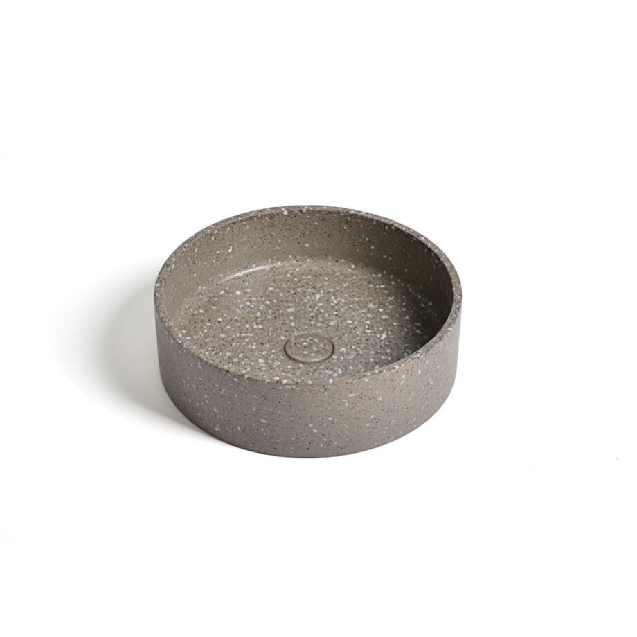 Ideavit Ora Waskom 39x39x12cm Beton Rond Terrazzo 290296-E10 afbeelding 1