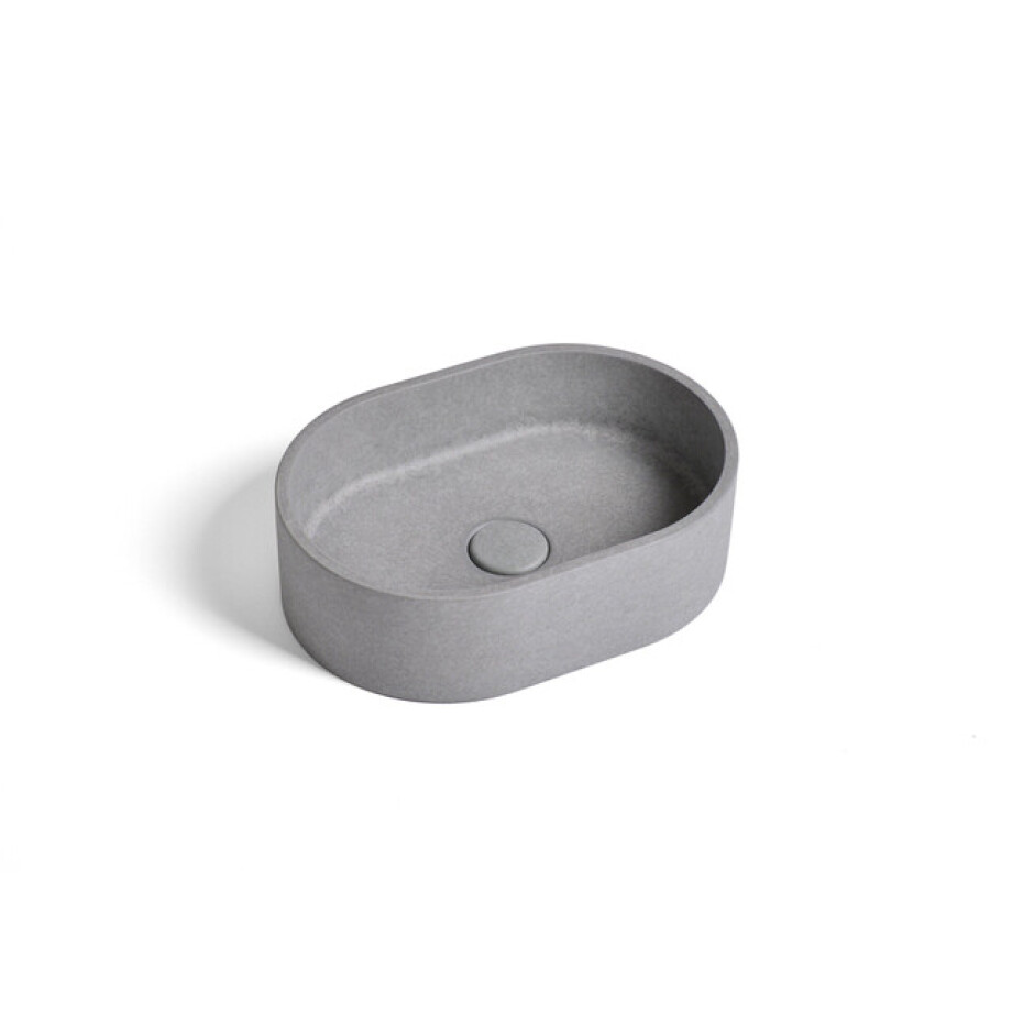 Ideavit Rock Waskom 40x28x12cm Beton ovaal Grey 290291-B1 afbeelding 1