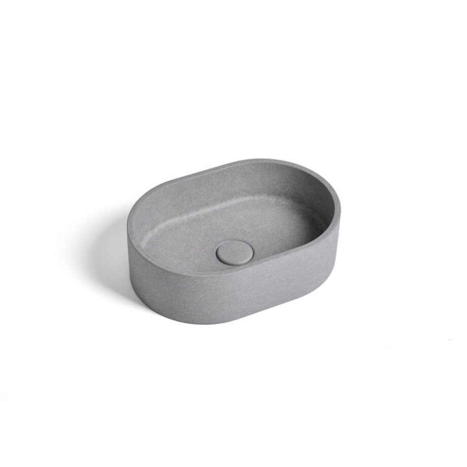 Ideavit Rock Waskom 40x28x12cm Beton ovaal Grey 290291-B1 Ideavit Rock Waskom 40x28x12cm Beton ovaal Grey 290291-B1 afbeelding 1