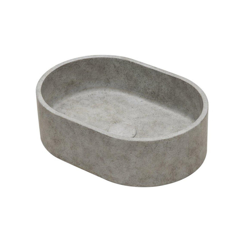 Ideavit Rock Waskom 40x28x12cm ovaal concrete beton beige 290291-D1 afbeelding 1