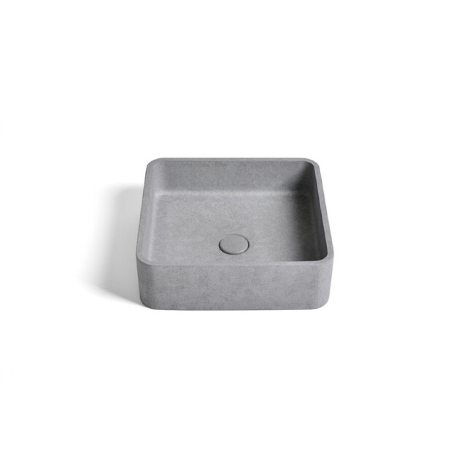 Ideavit Zoe Waskom 39x39x12cm Beton vierkant Grey 290305-B1 afbeelding 1
