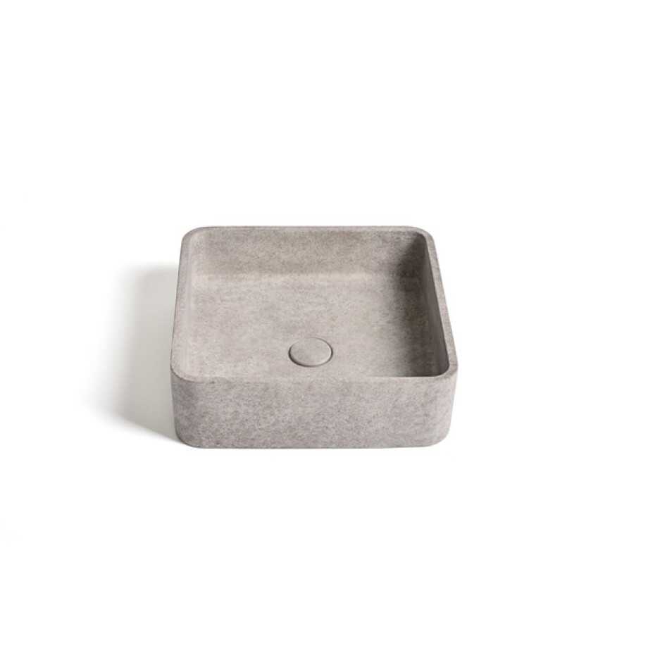 Ideavit Zoe Waskom 39x39x12cm Beton vierkant Light Grey 290305-D1 afbeelding 1
