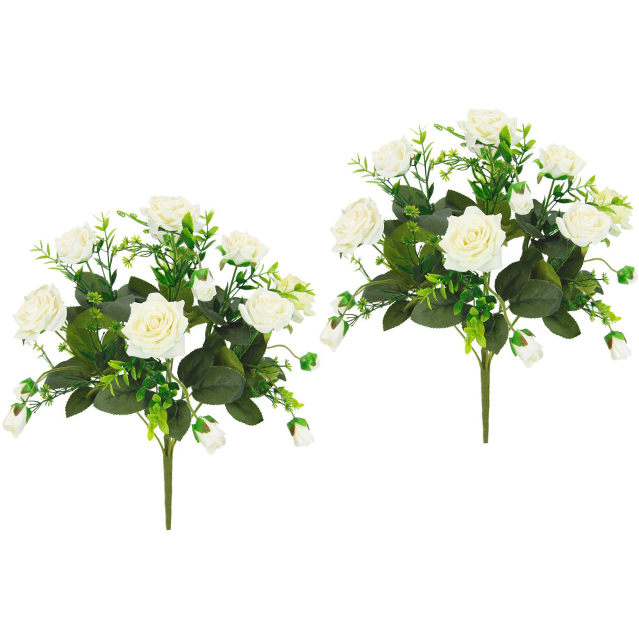 I.GE.A. Boeket kunstbloemen Wilde rozen (2 stuks) afbeelding 1