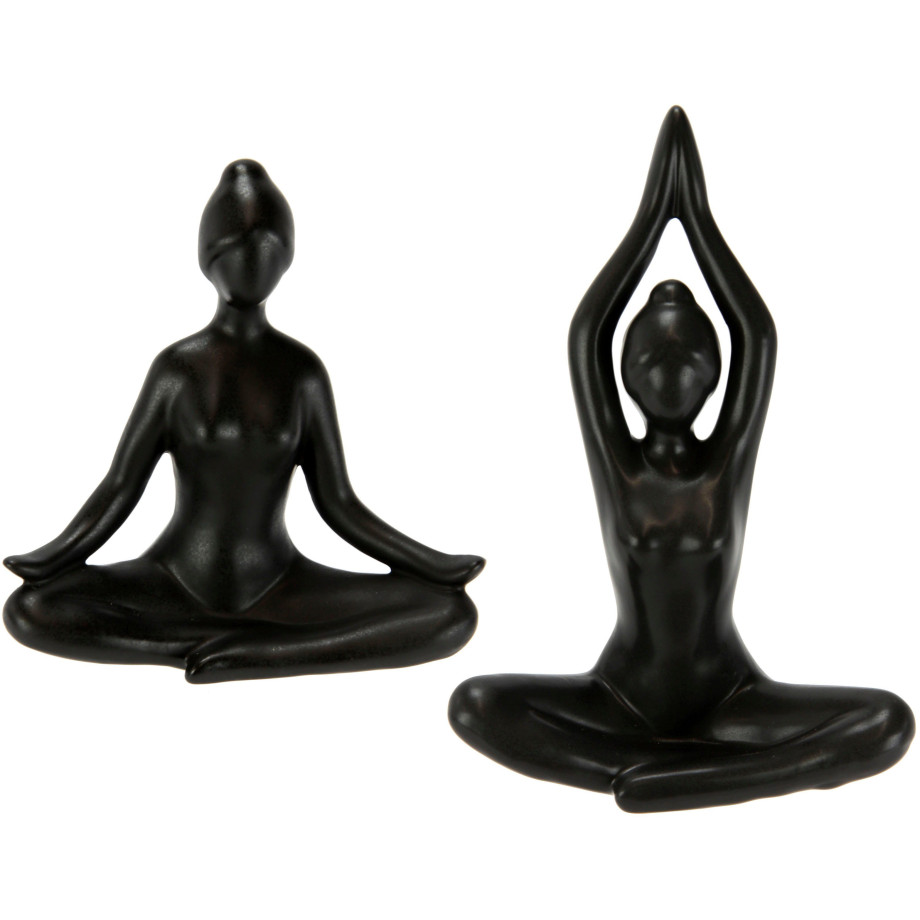 I.GE.A. Decoratief figuur Yogavrouw 2-delig set, yogafiguur, yogabeeld afbeelding 1