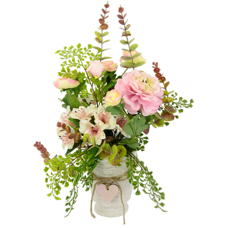 I.GE.A. Kunstbloem Arrangement bloemen/ranonkel (1 stuk) afbeelding 1