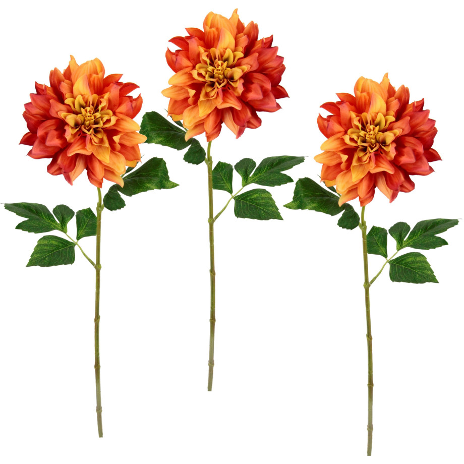 I.GE.A. Kunstbloem Dahlia (3 stuks) afbeelding 1