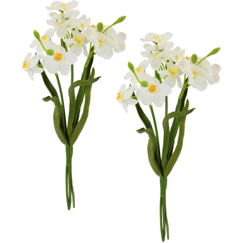 I.GE.A. Kunstbloem Narcissen (2 stuks) afbeelding 1