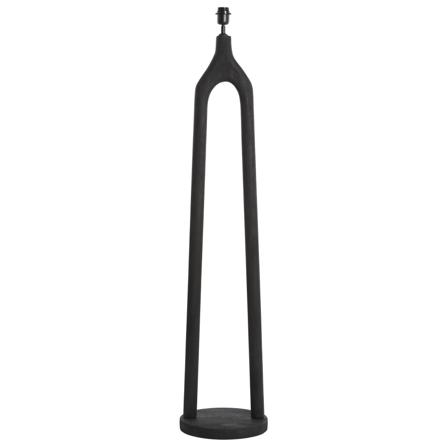 Light & Living Vloerlamp 'Xitta' Mangohout, 135cm, kleur Mat Zwart (excl. kap) Light & Living Vloerlamp 'Xitta' Mangohout, 135cm, kleur Mat Zwart (excl. kap) afbeelding 1