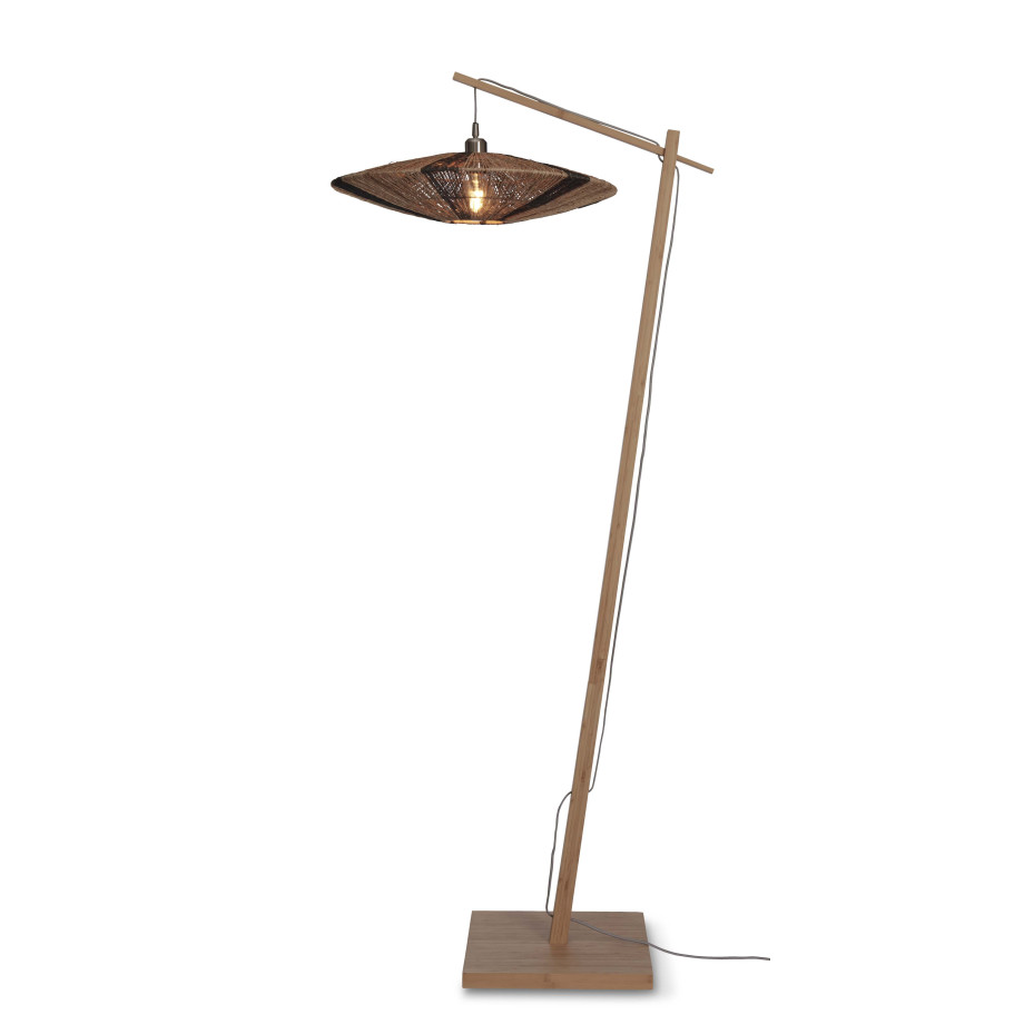 GOOD&MOJO Vloerlamp 'Iguazu' Bamboe en jute, 176cm, kleur Naturel/Zwart afbeelding 1