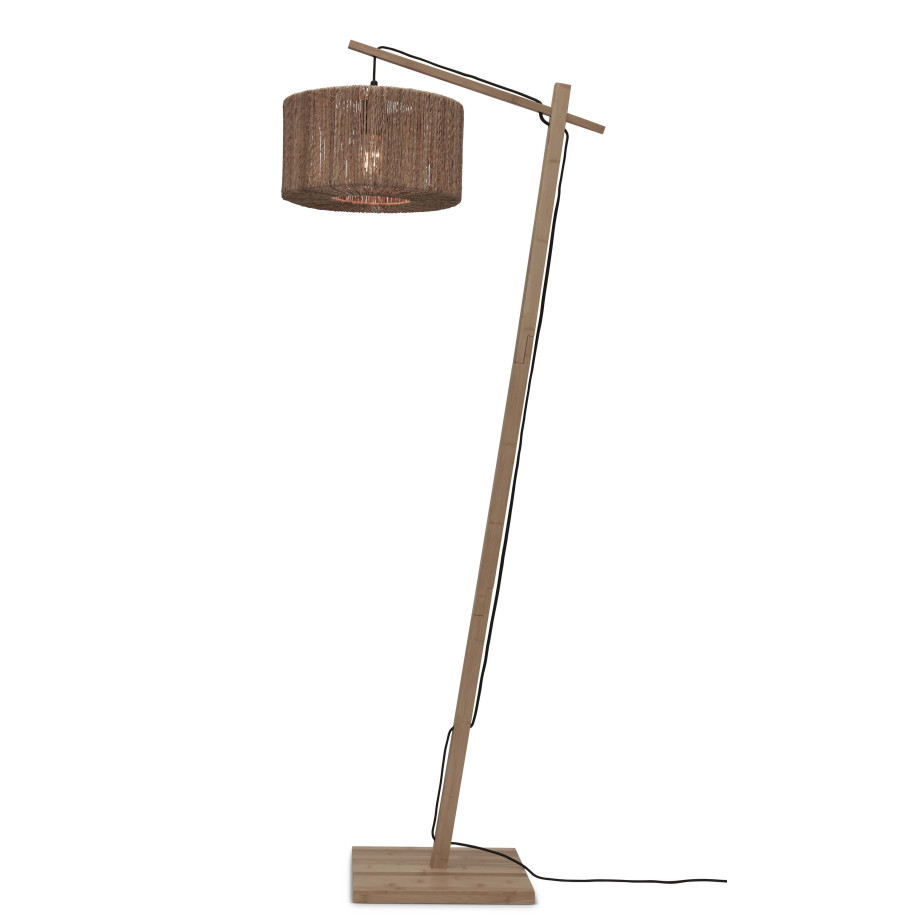 GOOD&MOJO Vloerlamp 'Iguazu' Bamboe en jute, 150cm, kleur Naturel afbeelding 1