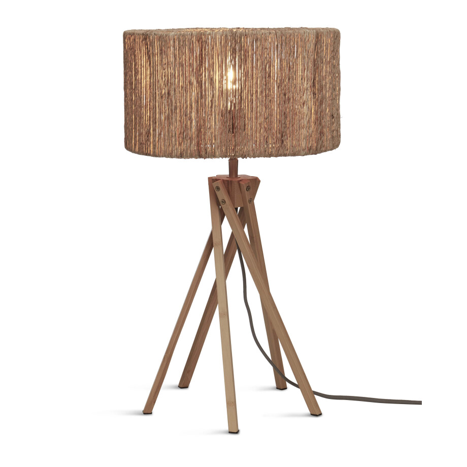 GOOD&MOJO Tafellamp 'Iguazu' 5-poot, Bamboe en jute, kleur Naturel GOOD&MOJO Tafellamp 'Iguazu' 5-poot, Bamboe en jute, kleur Naturel afbeelding 1