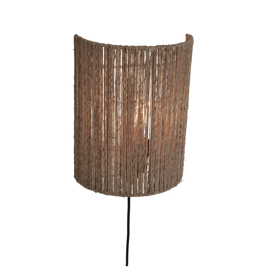 GOOD&MOJO Wandlamp 'Iguazu' Jute, 32cm hoog, kleur Naturel GOOD&MOJO Wandlamp 'Iguazu' Jute, 32cm hoog, kleur Naturel afbeelding 1