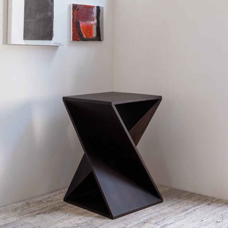 WOOOD Bijzettafel 'Ikem' Acaciahout, 41 x 41cm afbeelding 1