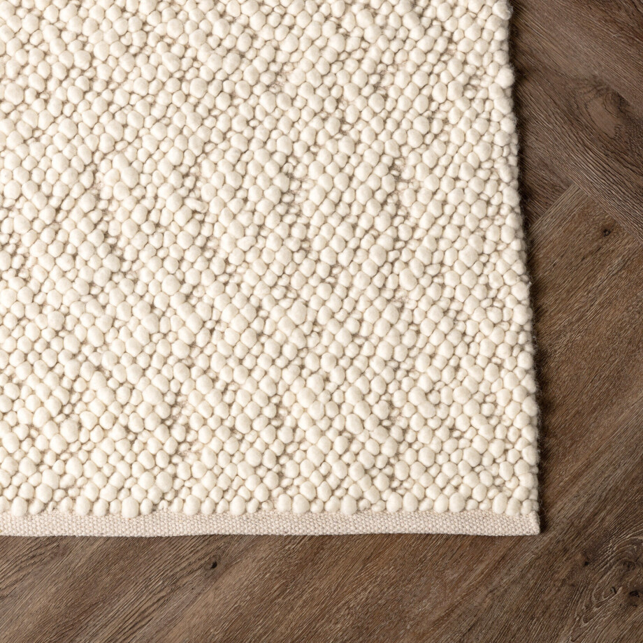Nohr Vloerkleed 'Ilia' Wol, 200 x 300cm, kleur Off White afbeelding 1