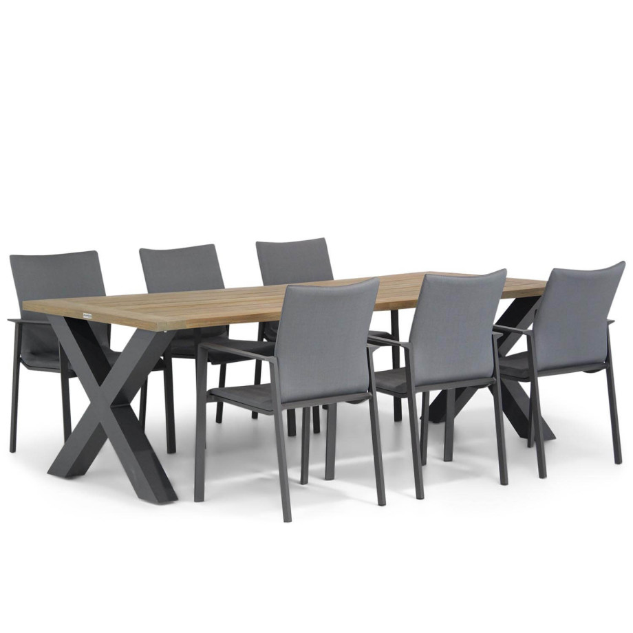 Lifestyle Rome/Cardiff 240 cm dining tuinset 7-delig afbeelding 1