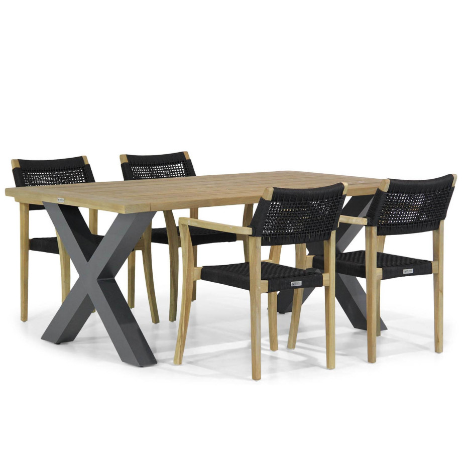 Lifestyle Dallas/Cardiff 180 cm dining tuinset 5-delig afbeelding 1