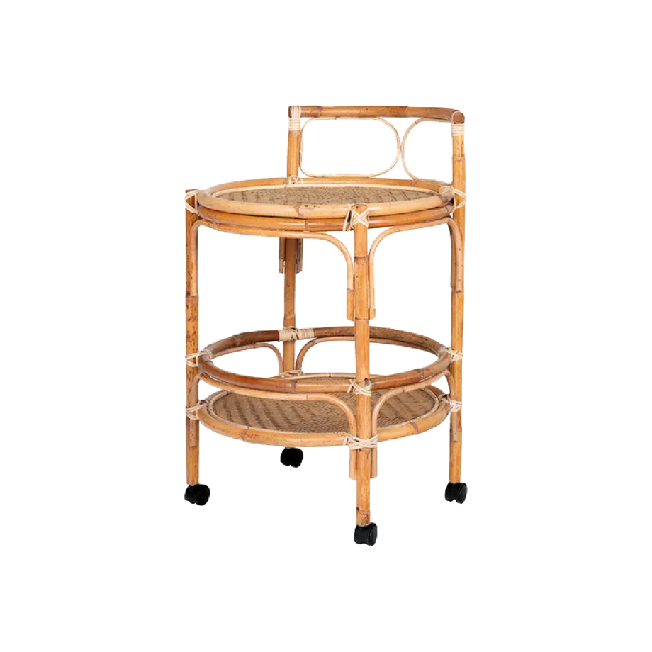 Indigo rotan trolley naturel - Ø 55 cm afbeelding 1